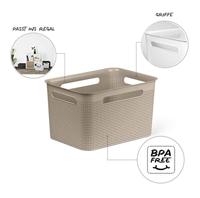 Rotho BRISEN Opbergmand 36x26,2x21,1 cm 16L Cappuccino - thumbnail