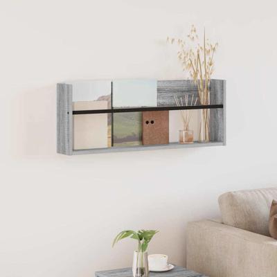 Tijdschrift Rek Grijs Sonoma 80 x 12 x 30 cm Bewerkt hout Tijdschrift Rek Grijs Sonoma 80 x 12 x 30 cm Bewerkt hout