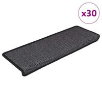 Trapmatten zelfklevend Sisal-Look 30 st 65x21x4 cm antraciet - thumbnail