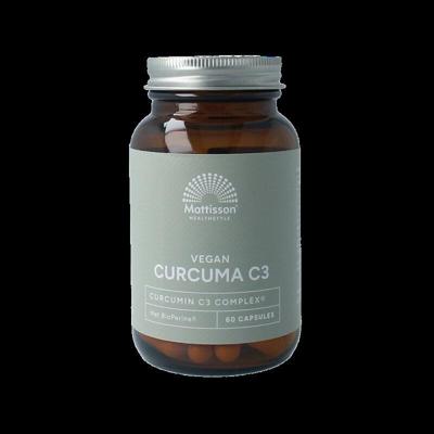 Curcumin C3 bioperine 500mg vegan 60 Capsules