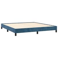 Bedframe zonder matras 160x200 cm fluweel donkerblauw - thumbnail