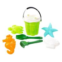 Cavallino safari klassieke emmerset met zandvormen groen, 9dlg. - thumbnail