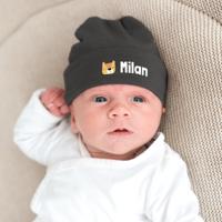 Babymuts bedrukken - Antraciet - thumbnail