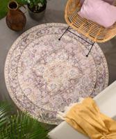 Heritaged Rond Vintage buitenkleed - Valenca Fino paars|roze - 230 cm - thumbnail