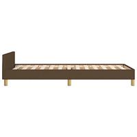 Bedframe zonder matras 80x200 cm stof donkerbruin - thumbnail