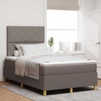 Boxspring bed met hoofdeinde Taupe 120 x 200 cm Stof - thumbnail