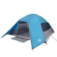 Koepeltent 4-persoons waterdicht blauw - thumbnail