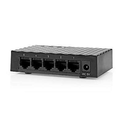 Nedis Netwerk-Switch | Bekabelde snelheid: Gigabit | Aantal ethernetpoorten: 5 - NSWH5P110BK Nedis Netwerk-Switch | Bekabelde snelheid: Gigabit | Aantal ethernetpoorten: 5 - NSWH5P110BK
