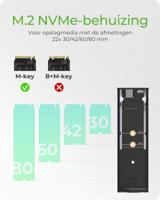 ICY BOX IB-1807MT-C31 behuizing voor opslagstations SDD-behuizing Zwart M.2 - thumbnail
