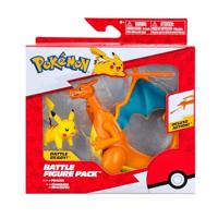 Jazwares Pokémon battle feature figuurset - glurak en pikachu - 2dlg. - thumbnail
