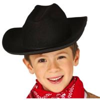 Zwarte Cowboyhoed kind vilt - thumbnail