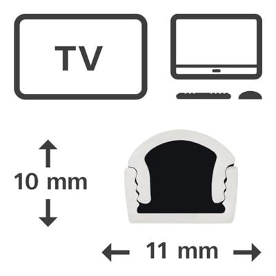 Hama Kabelgoot Zelfklevend Halfrond 100x1.1x1 cm 4 Stuks PVC/Wit Hama Kabelgoot Zelfklevend Halfrond 100x1.1x1 cm 4 Stuks PVC/Wit