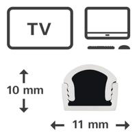 Hama Kabelgoot Zelfklevend Halfrond 100x1.1x1 cm 4 Stuks PVC/Wit - thumbnail