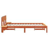 Bedframe met nachttafels met hoofdeinde Wasbruin 135 x 190 cm - thumbnail