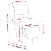Fauteuil verstelbaar met voetensteun stof lichtgrijs - thumbnail