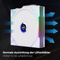 Lian Li UNI FAN TL Wireless LCD 120mm White 3-pack - thumbnail