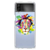 Samsung Galaxy Z Flip 4 Telefoonhoesje met Naam Lion Color - thumbnail