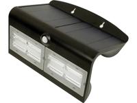 Megatron Wave L MT70004 Solar wandlamp met bewegingsmelder 6.8 W Neutraal wit Zwart - thumbnail