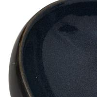 VidaXL Opzetwasbak ovaal 59x40x15 cm keramiek zwart en blauw - thumbnail