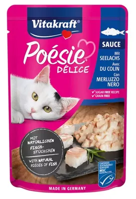 Poesie delisauce koolvis 85g Vitakraft - Vitakraft