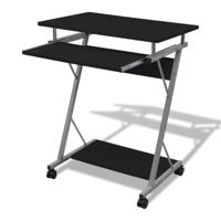 Studenten computerbureau 60 x 40 x 74 cm (zwart) - thumbnail