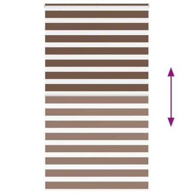 VidaXL Zebra rolgordijn 135x230 cm stofbreedte 130,9cm polyester bruin VidaXL Zebra rolgordijn 135x230 cm stofbreedte 130,9cm polyester bruin