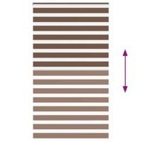 VidaXL Zebra rolgordijn 125x230 cm stofbreedte 120,9cm polyester bruin - thumbnail