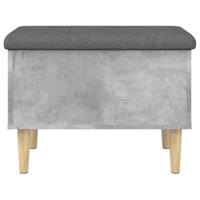 Opbergbankje 62x42x46 cm bewerkt hout betongrijs - thumbnail