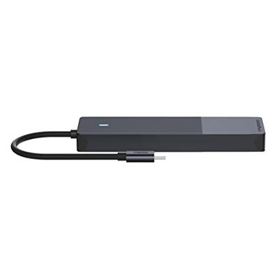 Rapoo USB-C Multiport Adapter, 6-in-1, grijs Desktop accessoire Zwart - thumbnail
