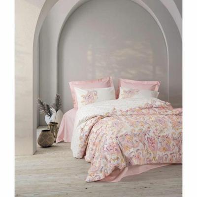 Beddengoedset - 1 dekbedovertrek 220 x 240 cm + 2 kussenslopen 60 x 60 cm - 100% katoen - Roze