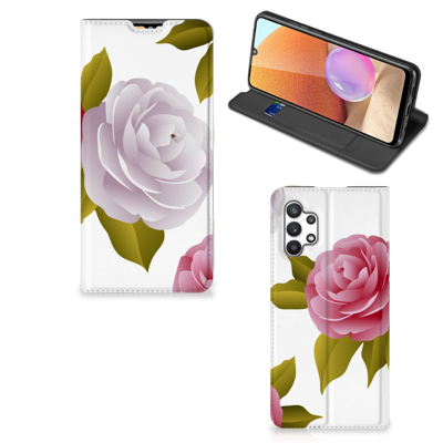 Samsung Galaxy A32 4G | A32 5G Enterprise Editie Smart Cover Roses Samsung Galaxy A32 4G | A32 5G Enterprise Editie Smart Cover Roses