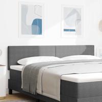 LED Hoofdbord met LED-striplichten Lichtgrijs 180 cm Polyester - thumbnail