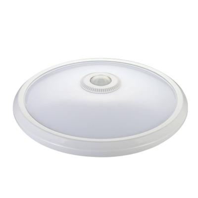 LED Plafondlamp - PIR Bewegingssensor - Ø29 cm - 12 watt - 800 Lumen - 6400K daglicht wit - IP20 Stofdicht - Wit