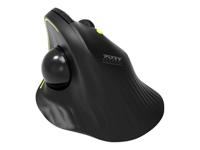 Draadloze muis - PORT Designs - 900719 TRACKBALL ERGO - Bluetooth & 2,4 GHz - Oplaadbaar - Zwart - thumbnail