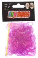 TOM Fun Rings armband vlechten paars/roze 313-delig - thumbnail