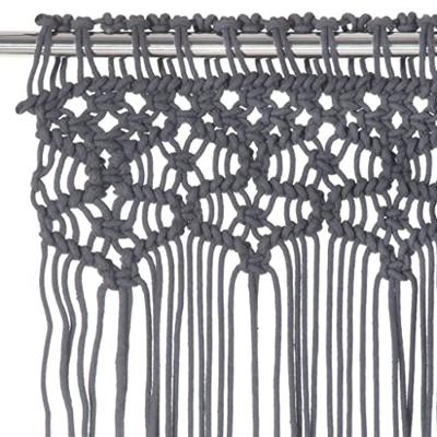 VidaXL Gordijn macramé 140x240 cm katoen antraciet