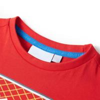 Kindershirt met doelprint 140 rood - thumbnail