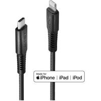 LINDY 31285 0,5 m robuuste USB Type C naar Lightning oplaadkabel [MFi-gecertificeerd] - thumbnail