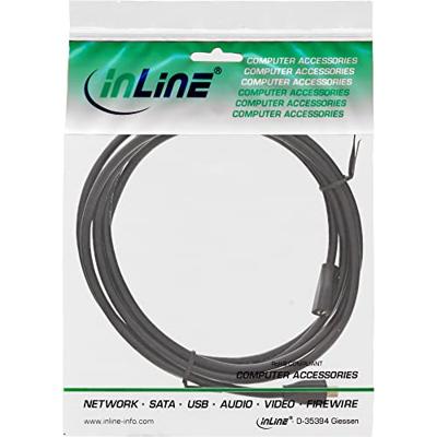 InLine 32730P Micro-USB verlenging, USB 2.0 Micro-B stekker naar bus, zwart, vergulde contacten, 3 m