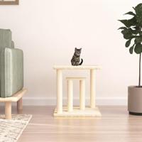 vidaXL Krabpaal met platforms 50 cm crèmekleurig, kattentoren, kattenboom, kattenkrabtoren, kattenkrabpaal, kattenspeelmeubel, kattenklimmeubel - thumbnail