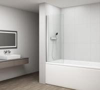 Badwand Draaibaar Sapho Rota 65 cm Zwart - thumbnail