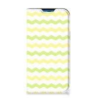 iPhone 14 Pro | Hoesje met Magneet | Waves Yellow - thumbnail