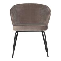 WOOOD Eetkamerstoel 'Admit' Velvet, kleur khaki - thumbnail