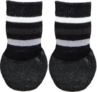Trixie hondensokken anti-slip met rubberlaag rondom zwart - thumbnail