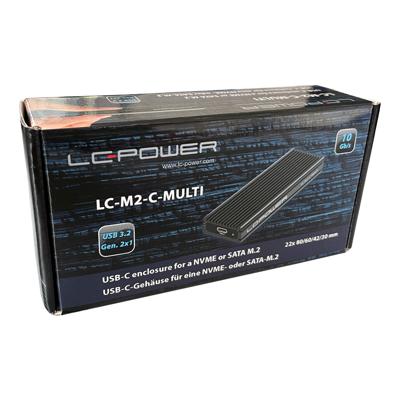LC Power LC-M2-C-NVME-MULTI M.2 SSD Enclosure (NVMe & SATA)
