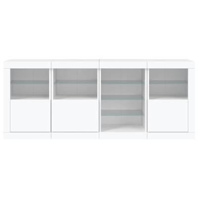 Dressoir met LED-verlichting 164x37x67 cm wit