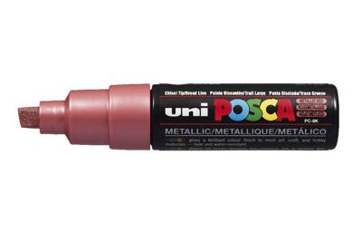 Uni-Posca Posca marker, afm pc-8k, lijndikte 8 mm, breed, rood metallic, 1 stuk