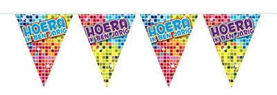 Folat vlaggenlijn blocks hoera ik ben jarig 3 meter | 24 stuks