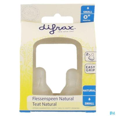 Difrax Flessenspeen 0+ Maanden Small Natural 1stuks Difrax Flessenspeen 0+ Maanden Small Natural 1stuks