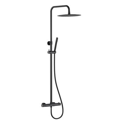 Regendoucheset Opbouw BWS Ridged Opbouw Mat Zwart